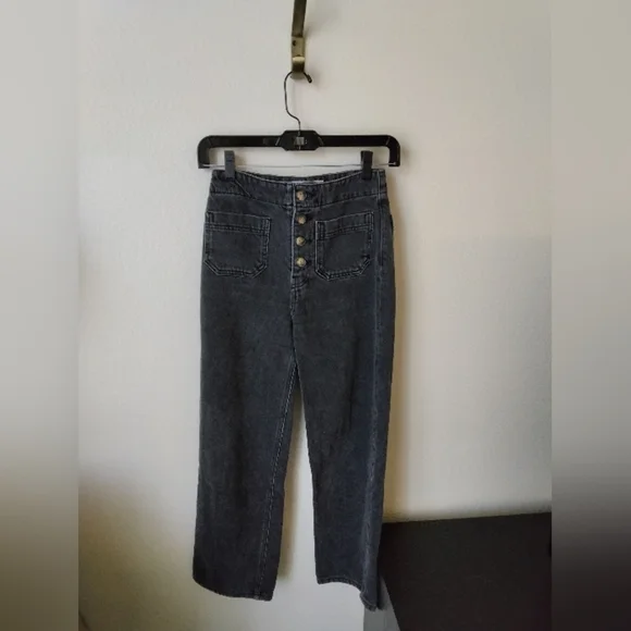REFORMATION Women's Eloise Jeans Crop Button Fly Straight Leg Size 24P - Picture 2 of 4